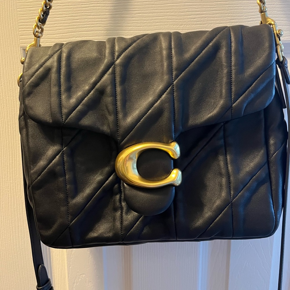 Coach Black Crossbody Bag with Gold Accent
